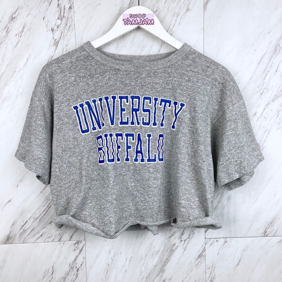 Champion Tops - Vintage Champion U of Buffalo Crop T-Shirt